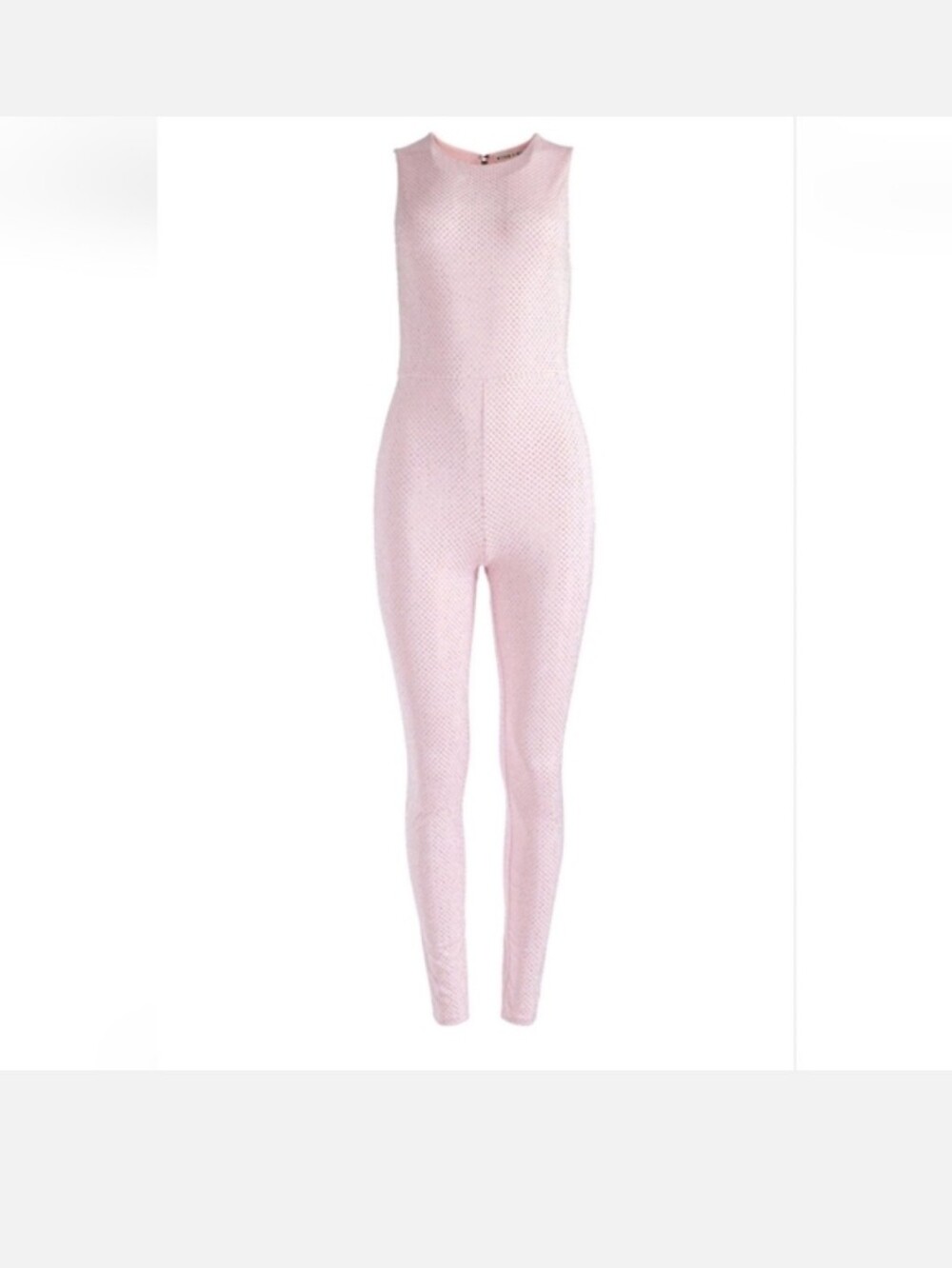 Alice + Olivia Light Pink Embellished Sleeveless Jumpsuit Size 8 NWT - Picture 15 of 16